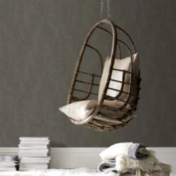 Superfresco Easy Vliesbehang Extra Breed Linnen Uni Met Glans Bruin (104041) -Thuisbehangwinkel 123 112