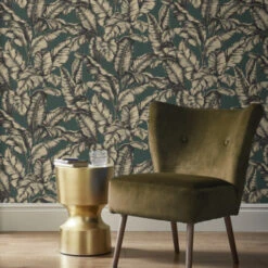 Superfresco Easy Vliesbehang Naomi Groen/goud 112050 -Thuisbehangwinkel 123 1130