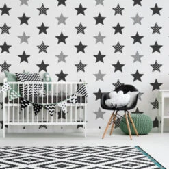 Superfresco Easy Vliesbehang Superster Zwart-wit 100110 -Thuisbehangwinkel 123 1212