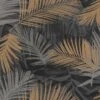 Boutique Vliesbehang Jungle Zwart-goud 104263