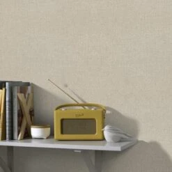 Boutique Vliesbehang Chenille Taupe-goud 106749 -Thuisbehangwinkel 123 1261