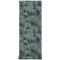Vliesbehang Honolulu Palm Glitter Blauw 112086 -Thuisbehangwinkel 123 1280