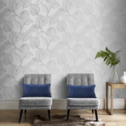 Boutique Vliesbehang Royal Palm Maansteen (111300) -Thuisbehangwinkel 123 1434