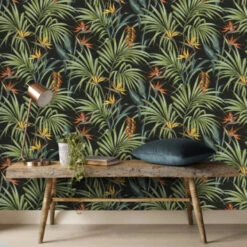 Superfresco Easy Vliesbehang Strelitzia Donker (111756) -Thuisbehangwinkel 123 165