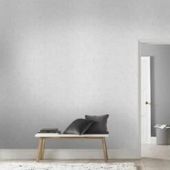 Boutique Vliesbehang Uni Zilver 33-344 -Thuisbehangwinkel 123 1856