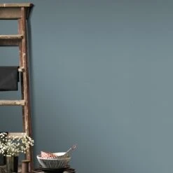 Vliesbehang Staal Uni Blauw 547235 -Thuisbehangwinkel 123 1985