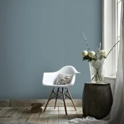 Vliesbehang Staal Uni Blauw 547235 -Thuisbehangwinkel 123 1986