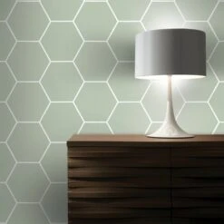 Superfresco Easy Vliesbehang Honingraat Groen 101811 -Thuisbehangwinkel 123 208