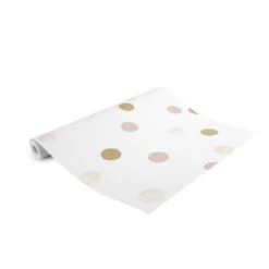 Superfresco Easy Vliesbehang Polka Stippen Roze-goud (108565) -Thuisbehangwinkel 123 250
