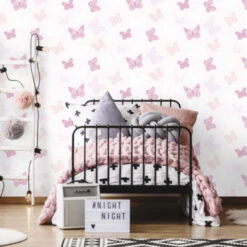 Superfresco Easy Vliesbehang Vlinders Roze 100114 -Thuisbehangwinkel 123 379