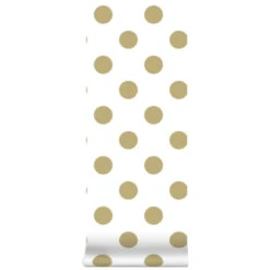 Superfresco Easy Vliesbehang Stippen Goud 100105 -Thuisbehangwinkel 123 581