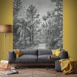 Fotobehang Jungle Zwart - Wit (105411) -Thuisbehangwinkel 123 723