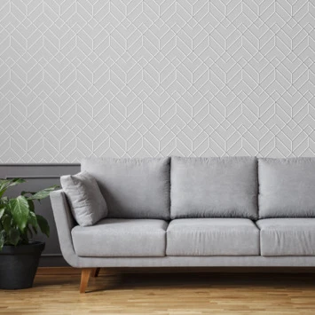 Superfresco Easy Vliesbehang Losanges Filaires Zilver (106155) 2 Superfresco Easy Vliesbehang Losanges Filaires Zilver (106155) - Afbeelding 2