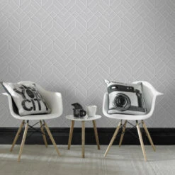 Superfresco Easy Vliesbehang Losanges Filaires Zilver (106155) 8 Superfresco Easy Vliesbehang Losanges Filaires Zilver (106155) -Thuisbehangwinkel 123 759