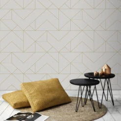 Superfresco Easy Vliesbehang Geo Goud (111533) -Thuisbehangwinkel 123 784