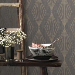 Boutique Vliesbehang Marquise Geo Grijs (111311) -Thuisbehangwinkel 123 812