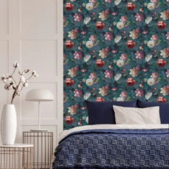 Superfresco Easy Vliesbehang Isabelle Donkerblauw (108623) -Thuisbehangwinkel 123 907