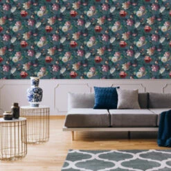 Superfresco Easy Vliesbehang Isabelle Donkerblauw (108623) -Thuisbehangwinkel 123 911